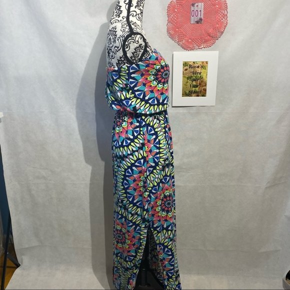 Xhilaration Long Neon Geo Strapless/Strapped Back - Picture 5 of 13